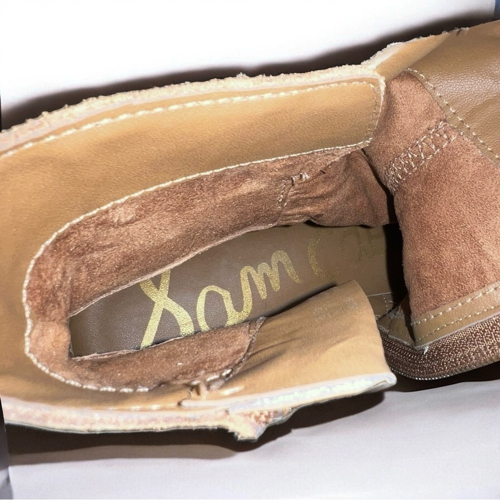 🌻NEW w/tags Sam Edelman Tan Suede Nolynn Women’s Boots Size 7 - Picture 9 of 12